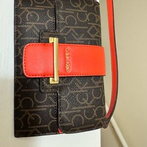 Calvin Klein Black and Red Clutch